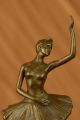 Solide Bronze Figur Signiert Ballerina Tänzerin Skulptur Nr Antike Bild 7
