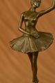 Solide Bronze Figur Signiert Ballerina Tänzerin Skulptur Nr Antike Bild 8