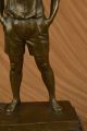 Art Deco Stil Figur Bronze Junge Preiss Buchstütze Marmor Fuß Figur Antike Bild 10