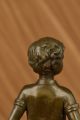 Art Deco Stil Figur Bronze Junge Preiss Buchstütze Marmor Fuß Figur Antike Bild 11