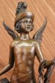 Signierte Schutzengel Bronze Skulptur Statue Dekofigur Dekoration Antike Bild 4
