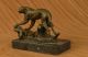 Bronze Skulptur Kunst Deko Stil Cheetah Klettern Plastik Puma Gegossen Antike Bild 1