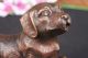 Bronzeskulptur Bezaubernder Labrador Welpe Auf Marmorsockel Figur Art Deco Antike Bild 6