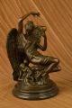 Bronzeskulptur Valentinsgeschenk Engel Liebe Figur Dekoration Antike Bild 1