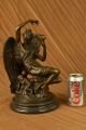 Bronzeskulptur Valentinsgeschenk Engel Liebe Figur Dekoration Antike Bild 2
