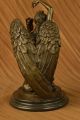 Bronzeskulptur Valentinsgeschenk Engel Liebe Figur Dekoration Antike Bild 5