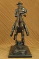Remington Bronze Trooper Der Ebenen Skulptur Statue Reg 56cm H Made In Europe Antike Bild 3
