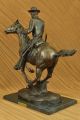 Remington Bronze Trooper Der Ebenen Skulptur Statue Reg 56cm H Made In Europe Antike Bild 6