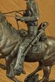 Remington Bronze Trooper Der Ebenen Skulptur Statue Reg 56cm H Made In Europe Antike Bild 8