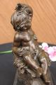 Bronzeskulptur Nackter Jungen Art Deco Marmorsockel Figur Statue Geschenk Antike Bild 9