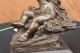 Bronzeskulptur Nackter Jungen Art Deco Marmorsockel Figur Statue Geschenk Antike Bild 5