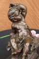 Bronzeskulptur Nackter Jungen Art Deco Marmorsockel Figur Statue Geschenk Antike Bild 7