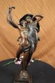 Tänzerin Figur/skulptur 24 Zoll Hoch Bronze & Marmor Art Deco Stil Antike Bild 2