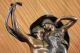 Tänzerin Figur/skulptur 24 Zoll Hoch Bronze & Marmor Art Deco Stil Antike Bild 4