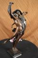 Tänzerin Figur/skulptur 24 Zoll Hoch Bronze & Marmor Art Deco Stil Antike Bild 7