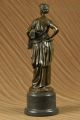 Bronze Skulptur Griechische Göttin Landwirtschaft Art Deco Guss Marmor Figur Antike Bild 5