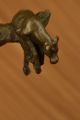 Bronze Skulptur Art Deco Kampf Zwischen Panther Und Reh Brone Marmor Figur Antike Bild 10