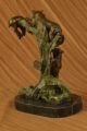 Bronze Skulptur Art Deco Kampf Zwischen Panther Und Reh Brone Marmor Figur Antike Bild 7