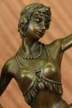 Skulptur Bronze Selten Arabisch Mädchen Rock Teppich Wiener Künstlerin Bergmann Antike Bild 3