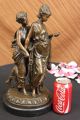 2 Frauen Bronze Skulptur Figur Klassische Kunst Heim Dekoration Antike Bild 2