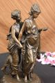 2 Frauen Bronze Skulptur Figur Klassische Kunst Heim Dekoration Antike Bild 3