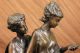 2 Frauen Bronze Skulptur Figur Klassische Kunst Heim Dekoration Antike Bild 4