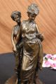 2 Frauen Bronze Skulptur Figur Klassische Kunst Heim Dekoration Antike Bild 7