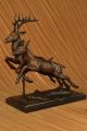 Bronze - Skulptur Signiert Große Moigniez Hirsch Tierwelt - - Antike Bild 1