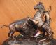 Bronze - Skulptur Signiert Theodor Ureinwohner Amerikanisch Jäger Antike Bild 6