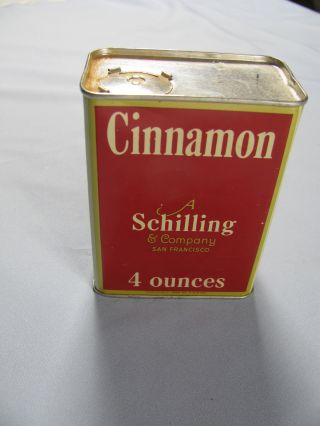 Antike Amerikanische Zimt Gewürzdose,  Cinnamon,  A.  Schilling & Company,  San Franc Bild