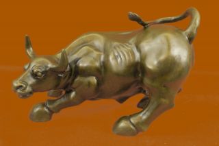 Große - Börse Bulle Heiß Guss Art Deco Skulptur Figur Bild