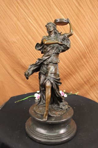 Bronze Figur Kunst Tänzer Junge Dame Signiert Dekoration Statue Skulptur Bild