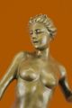 Singiert E.  Mccartan Bronze - Diana Die Jägerin Hunde Statue / Diana Mit Wolfshund Antike Bild 7