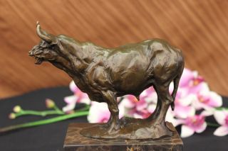 Bronzeskulptur Signiert Spanischer Bulle Matador Wachsausschmelz Art Deko Bild