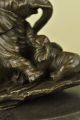 Skulptur Bronze Animal Kingdom Elefant Mutter Antike Bild 7