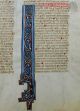 Gotische Bibel Handschrift Blatt Pergament Paris Frankreich Gold Initiale 1280 Antike Bild 4