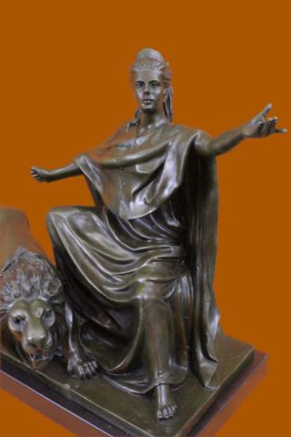 50 Lbs Britannia Göttin Bronze - Skulptur Lion Heiße Cast Marble Figur Kunst Bild