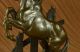 Vintage Pferd Figur Metall Auf Hinterbeinen Wildes Pony Sammler Art Deco Bronze Antike Bild 11
