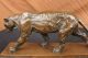 Selten Jaguar Panther Leopard Cougar Große Katze Auto Collector Bronze Marmor Antike Bild 9