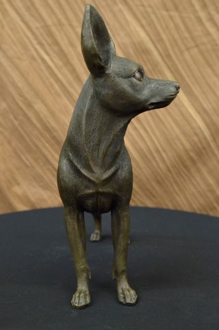 Bronze Skulptur Chihuahua - Hund Haustier Tierkunst Deko Figur Von Barye Abbildung Bild