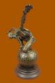Nackter Mann Statue Rodin Signiert Bronze Figur Abstrakte Kunst Modern Nr Antike Bild 7