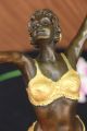 Skulptur Statue Tänzer Signiert Art Deco Philippe Bronze Marmorbasis Heißgieß Antike Bild 4