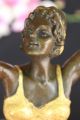 Skulptur Statue Tänzer Signiert Art Deco Philippe Bronze Marmorbasis Heißgieß Antike Bild 8