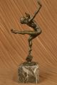 Bronze Skulptur Vitaleh Männlicher Jongleur Verbundene Augen Nackt Antike Bild 2