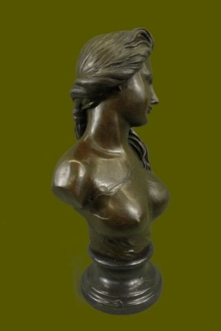 Erotisch Sinnliche Hautfarben Buchse Damen Büste Signiert Bronze Marmorbild Bild