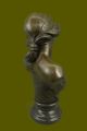 Erotisch Sinnliche Hautfarben Buchse Damen Büste Signiert Bronze Marmorbild Antike Bild 1
