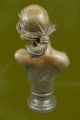 Erotisch Sinnliche Hautfarben Buchse Damen Büste Signiert Bronze Marmorbild Antike Bild 2