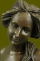 Erotisch Sinnliche Hautfarben Buchse Damen Büste Signiert Bronze Marmorbild Antike Bild 5