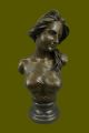 Erotisch Sinnliche Hautfarben Buchse Damen Büste Signiert Bronze Marmorbild Antike Bild 8