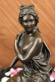Der Träger Spezielle Schwere Bronze Gegossen Pure Nackte Frau Skulptur Antike Bild 4